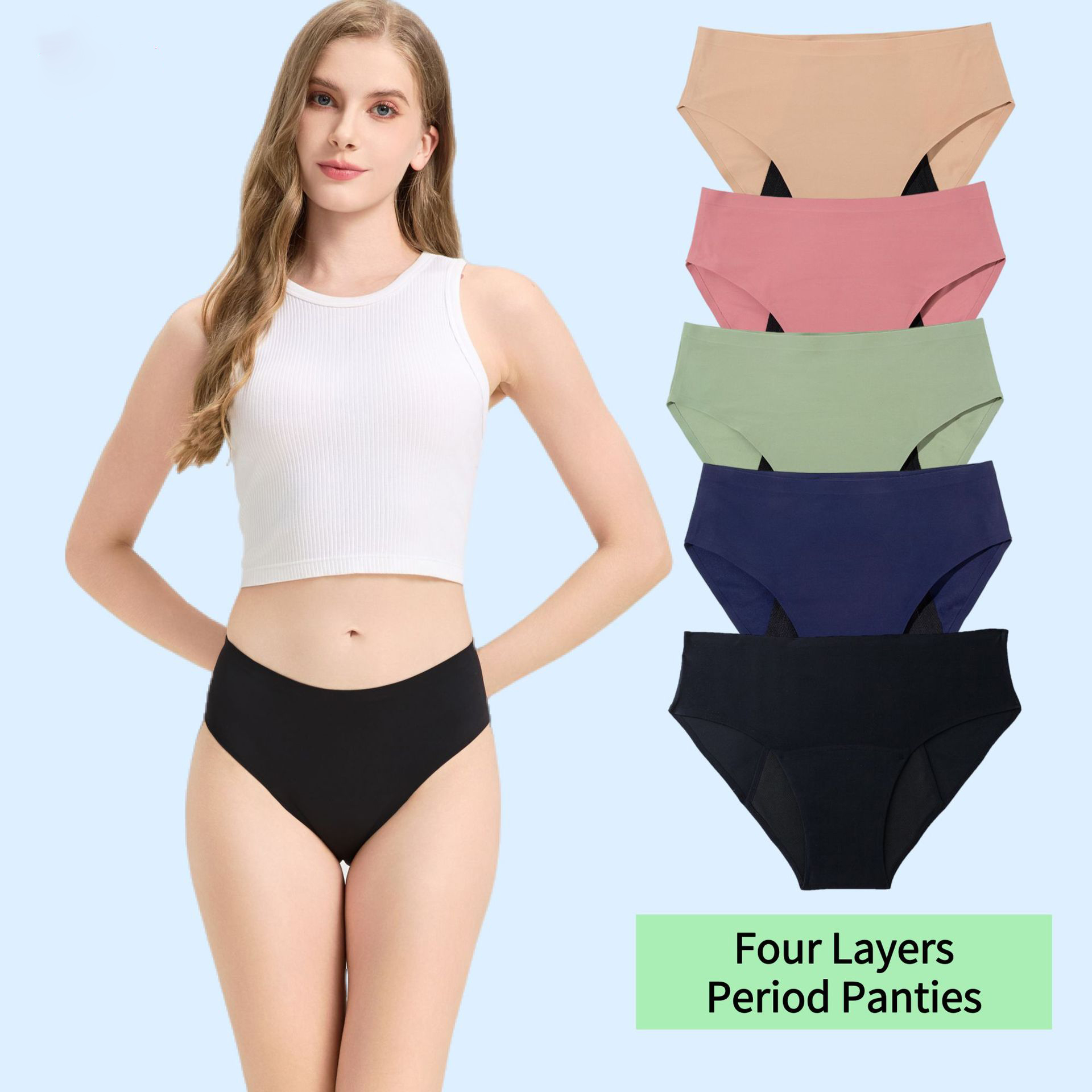 Period Panty Absorbent - 여성용 생리 팬티 50ml 흡수 용량